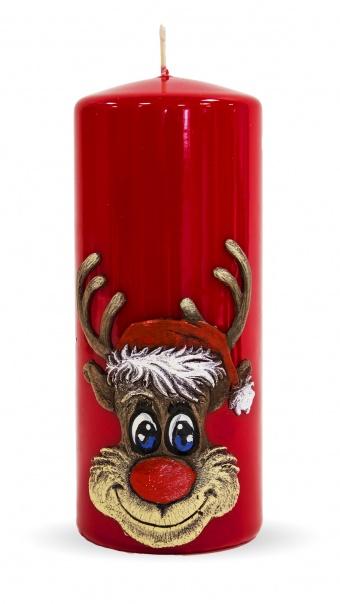 Pl červený Rudolf svíčkový váleček velký