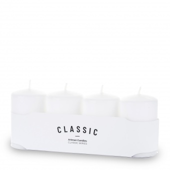 Pl bílá svíčka k klasická rohož 4-balení malé