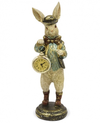 Figurka králíka s hodinky